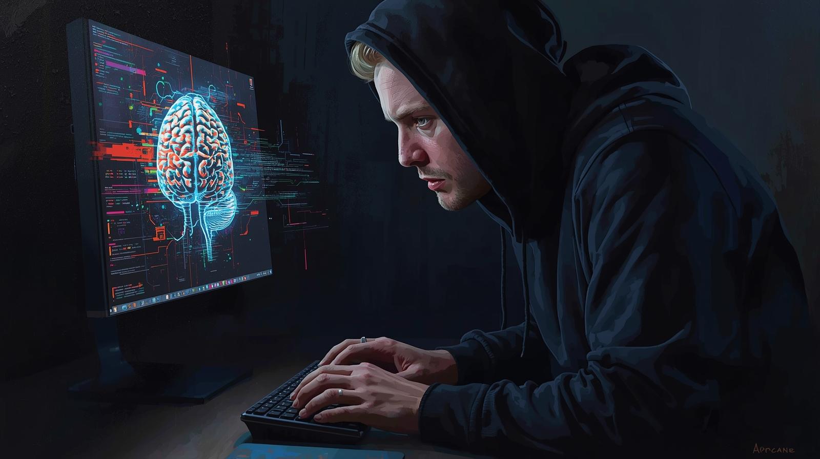 hacker at a computer